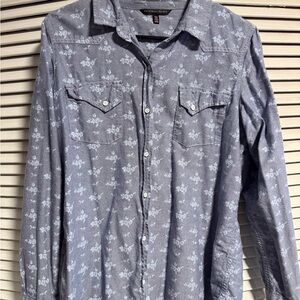 VINTAGE Victoria's Secret Blue Floral Top